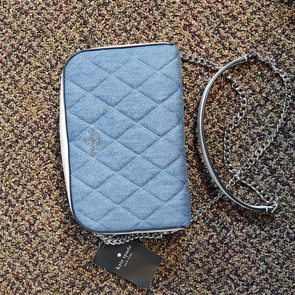 Kate Spade NWT Mini Denim Colorblock Camera Bag